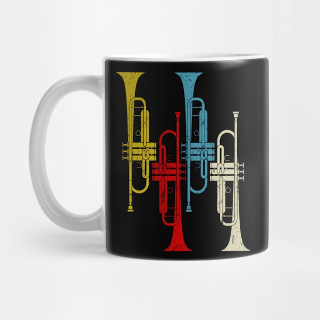 Retro Trumpet For Jazz Musicians Music by funkyteesfunny